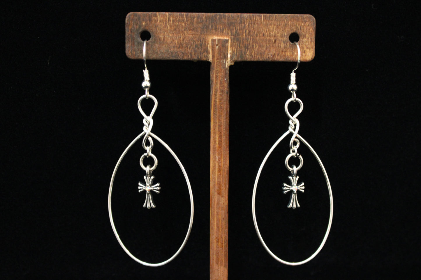 Silver Cross Earrings