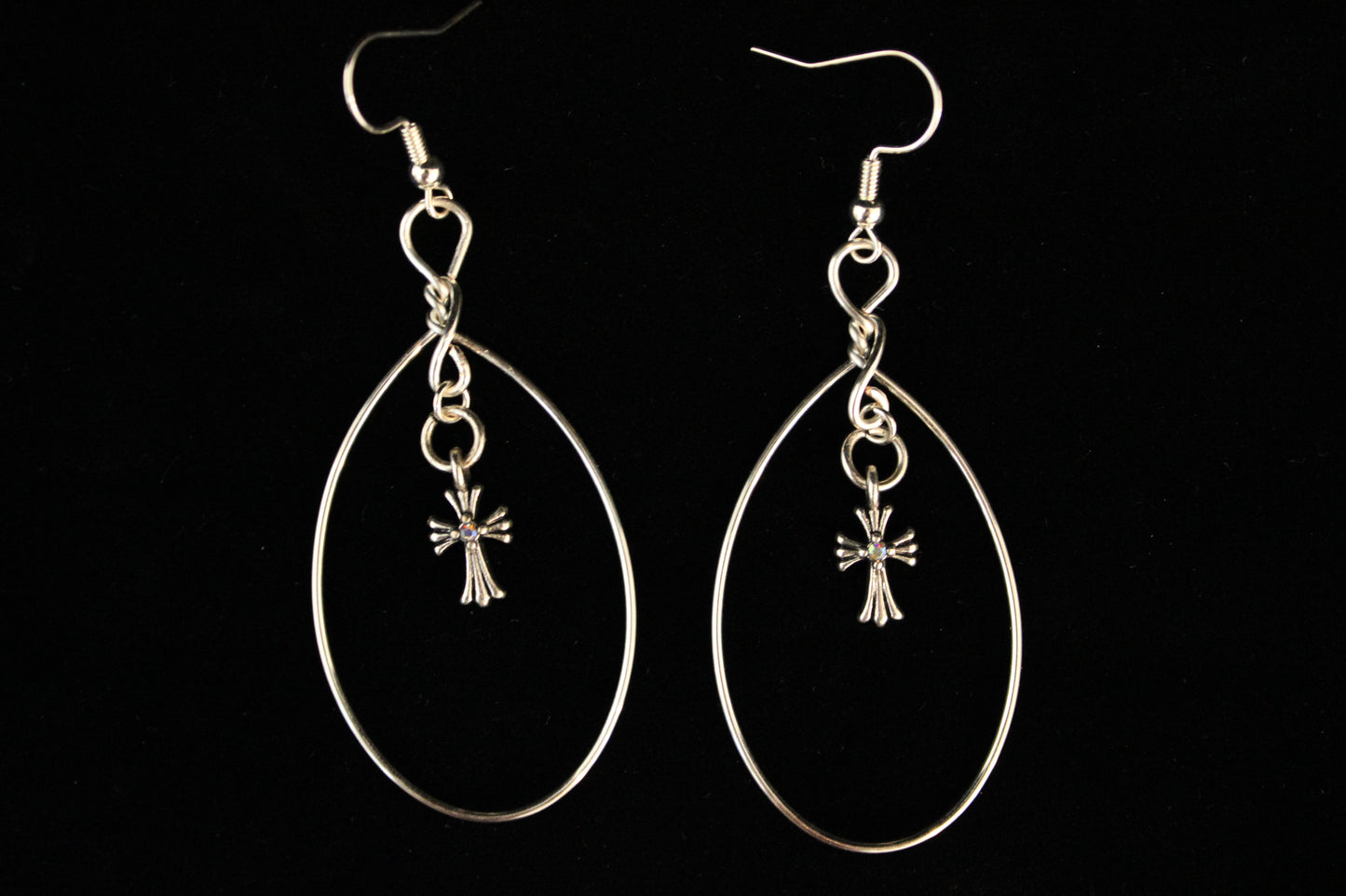 Silver Cross Earrings