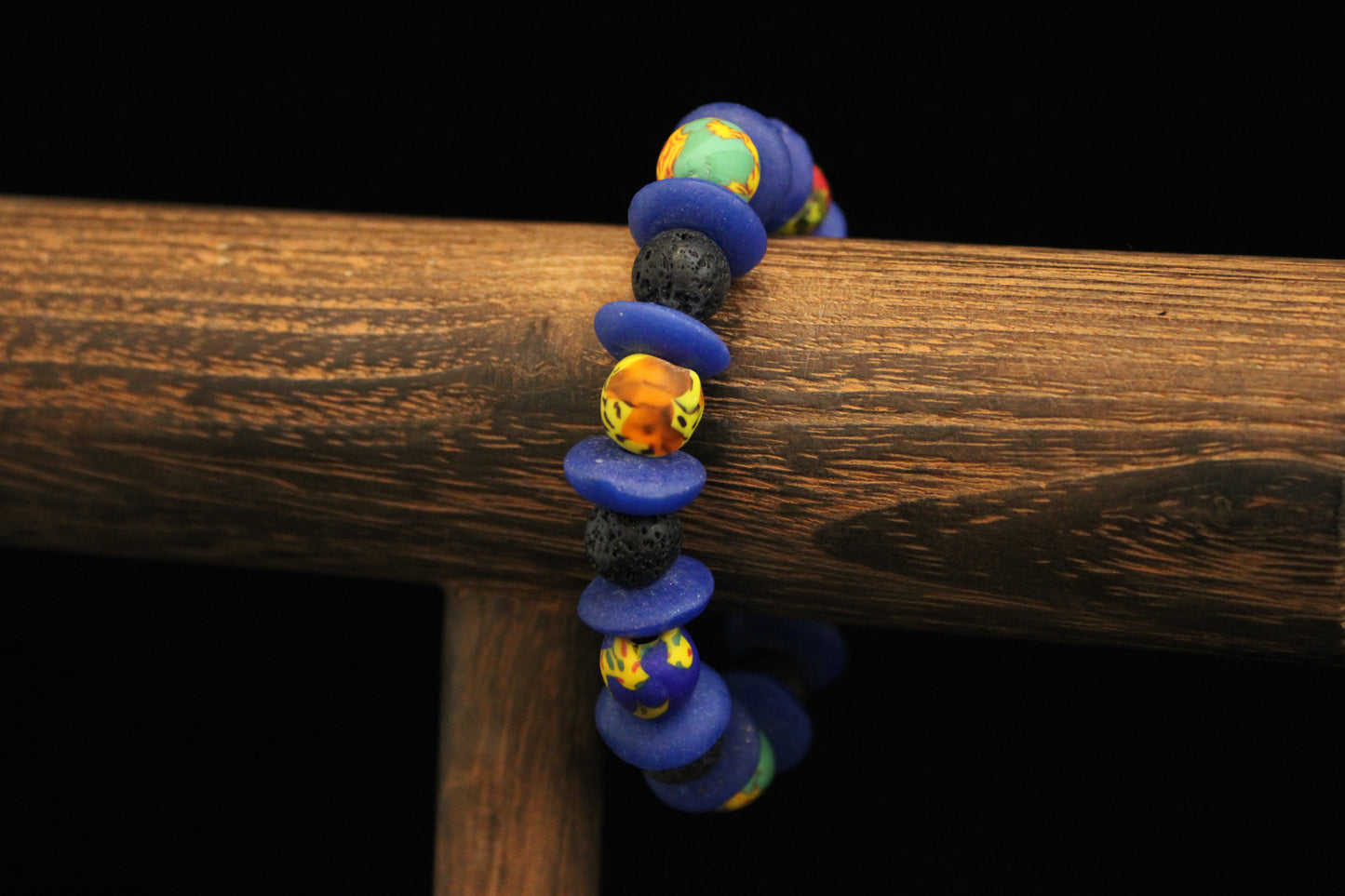 Volcano & African Glass Bracelet