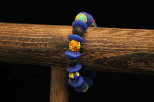 Volcano & African Glass Bracelet