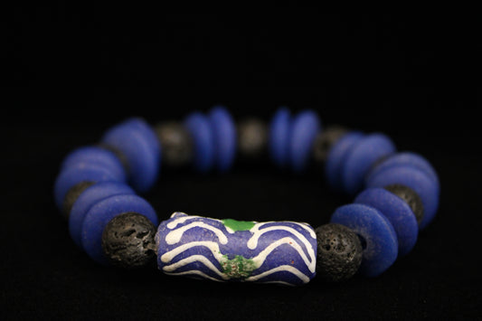 Volcano & African Glass Bracelet