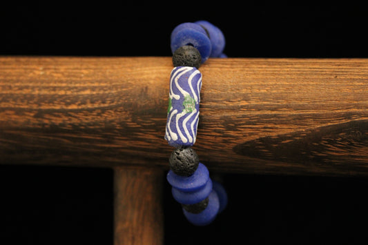 Volcano & African Glass Bracelet
