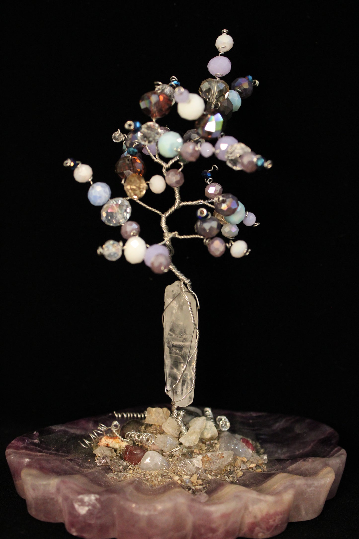 Flourite & Quartz Statue