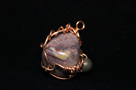 Mookaite & Pyrite Pendant