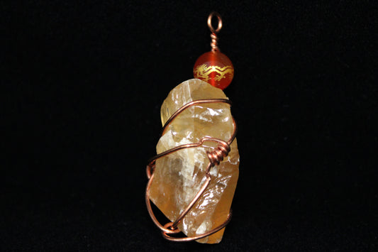 Honey Calcite Pendant