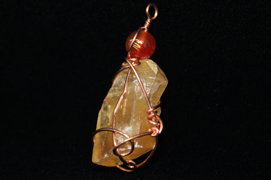 Honey Calcite Pendant