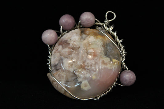 Flower Agate Pendant