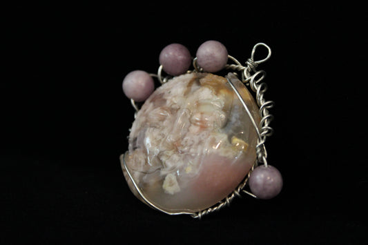 Flower Agate Pendant