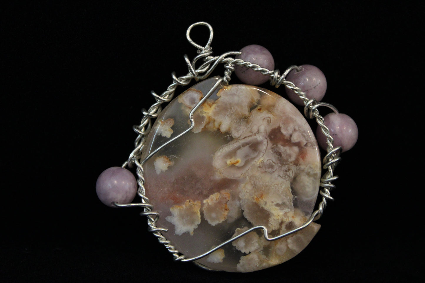 Flower Agate Pendant