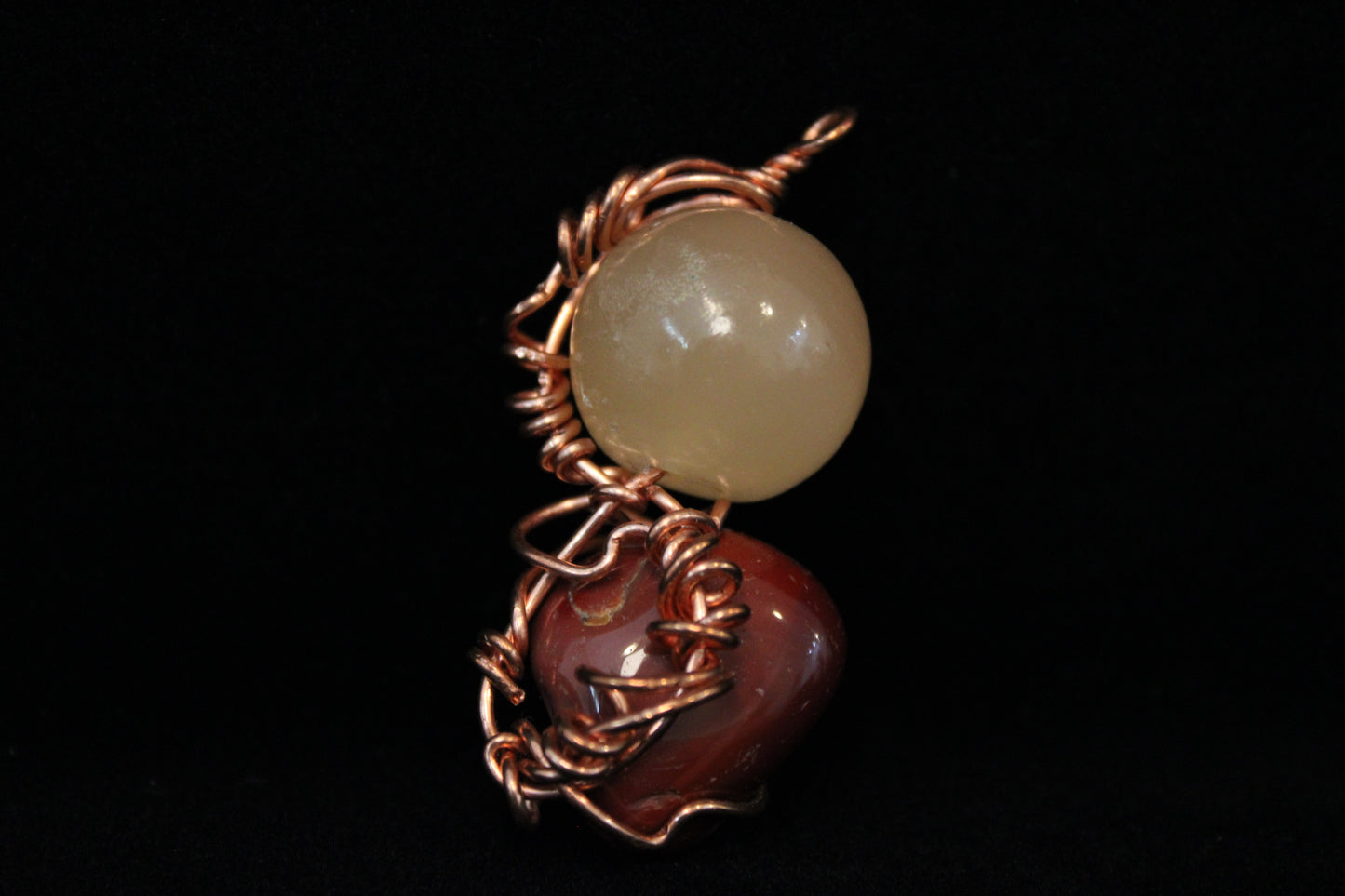Citirine and Red Agate Pendant