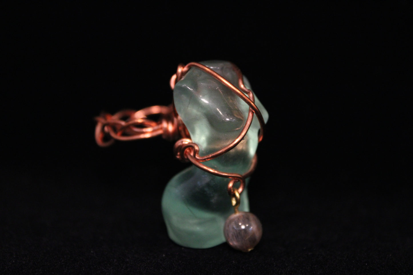 Fluorite and Moonstone Ring