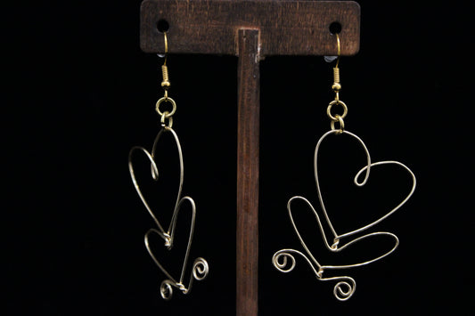 Gold Heart Earrings