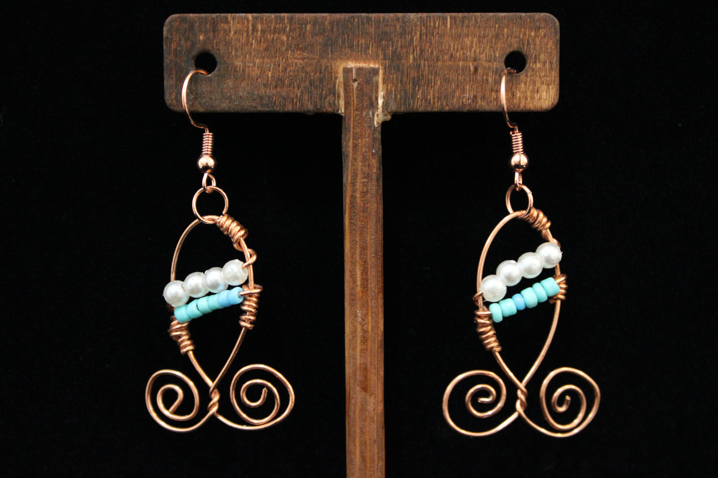 Copper Fish Earrings