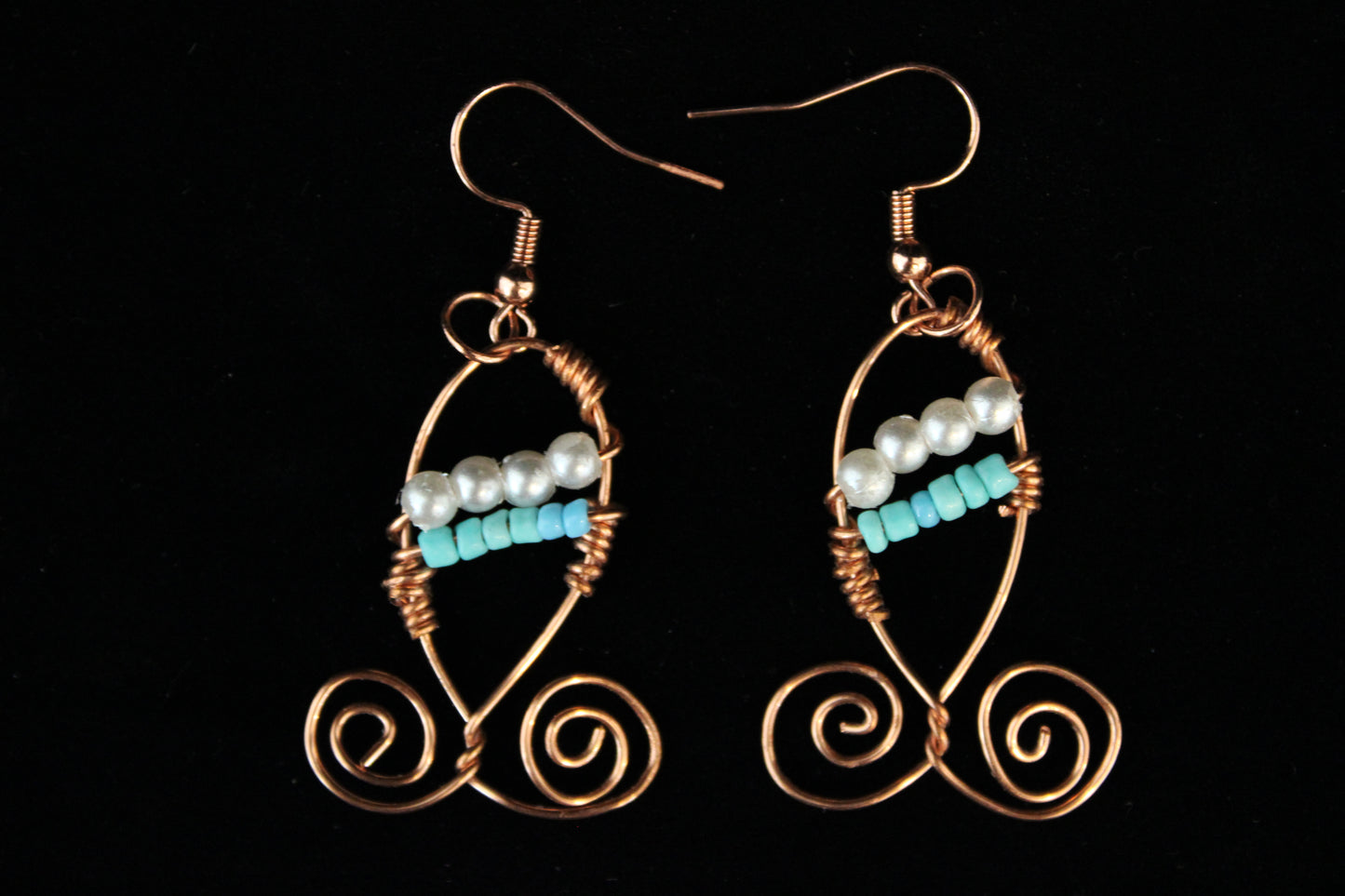Copper Fish Earrings