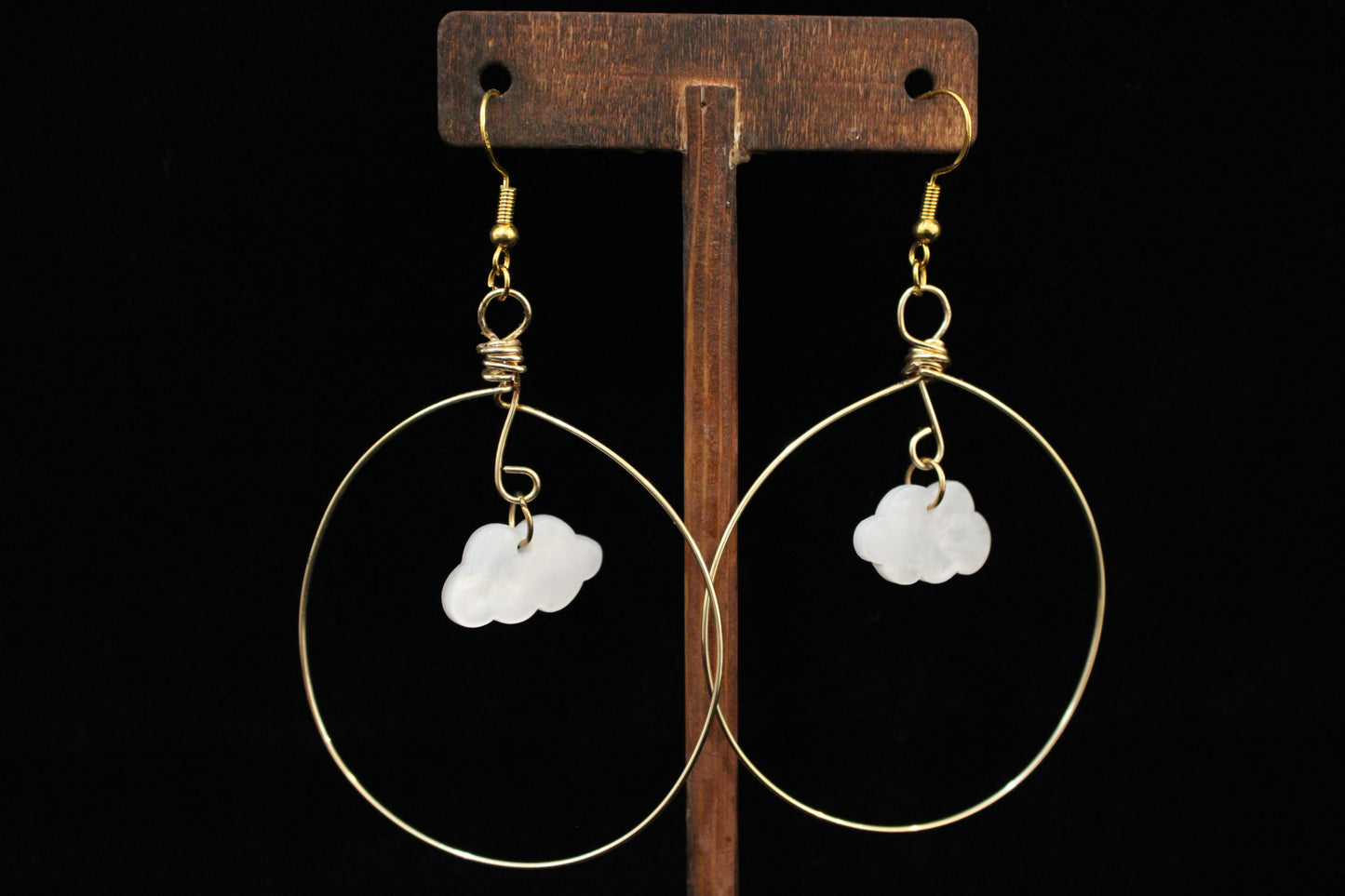 Cloud Gold Hoop Earrings