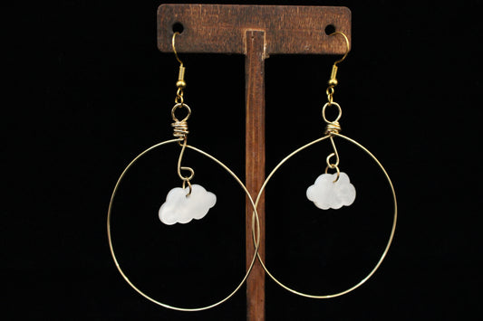 Cloud Gold Hoop Earrings