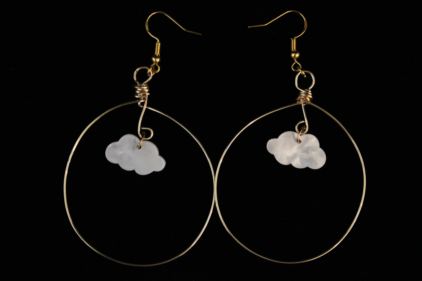 Cloud Gold Hoop Earrings
