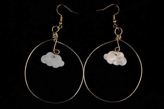 Cloud Gold Hoop Earrings