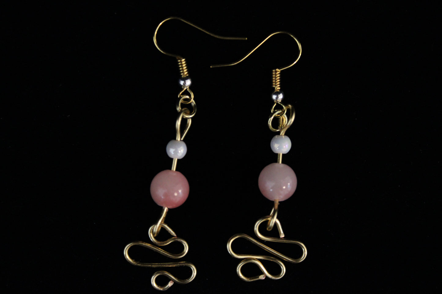 Gold and Pink Earrings