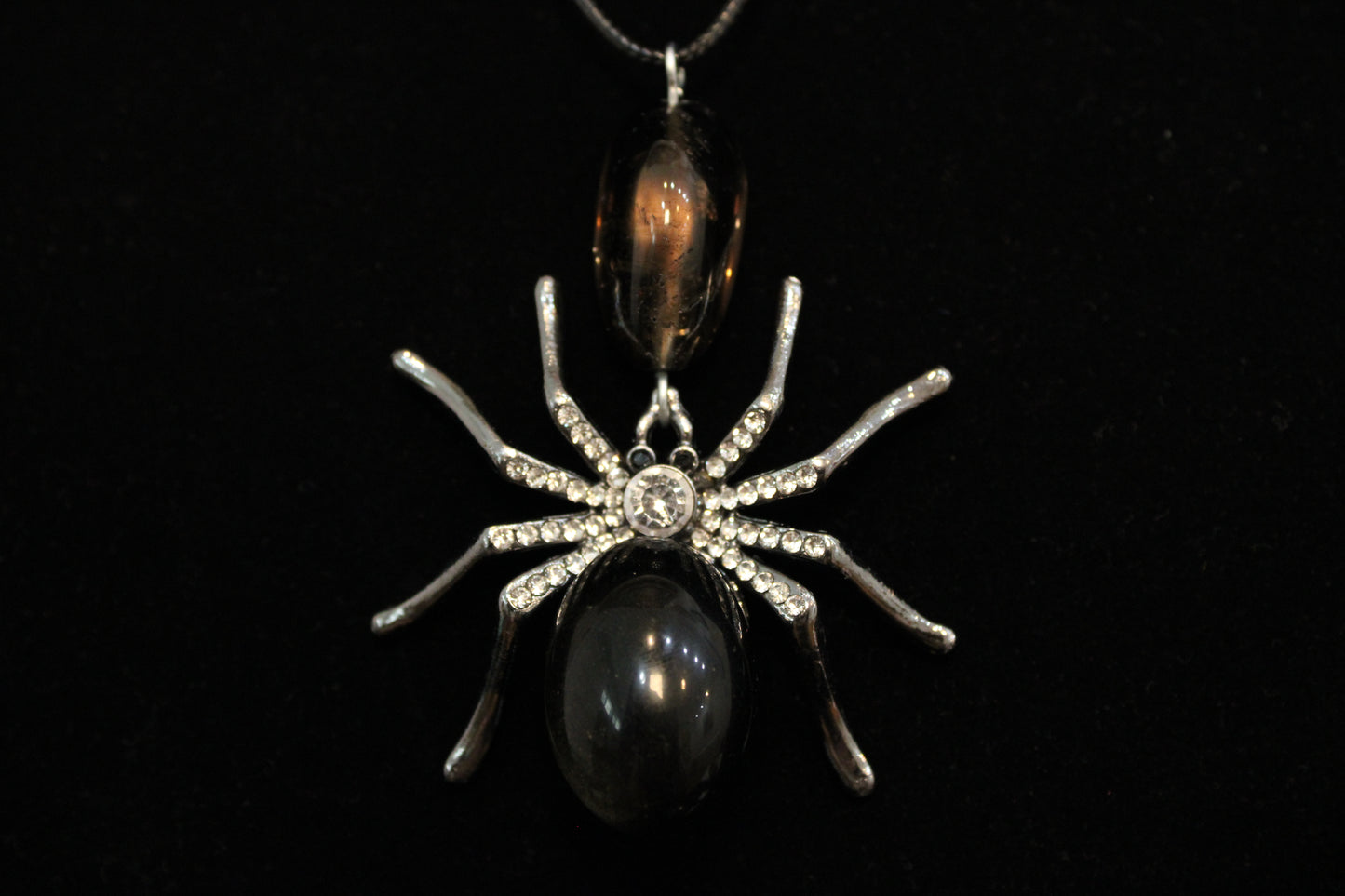 Obsidian Spider Pendant