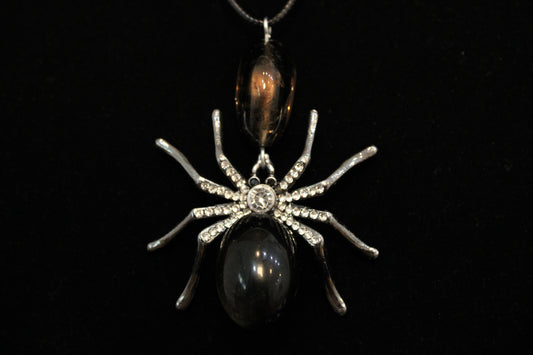 Obsidian Spider Pendant