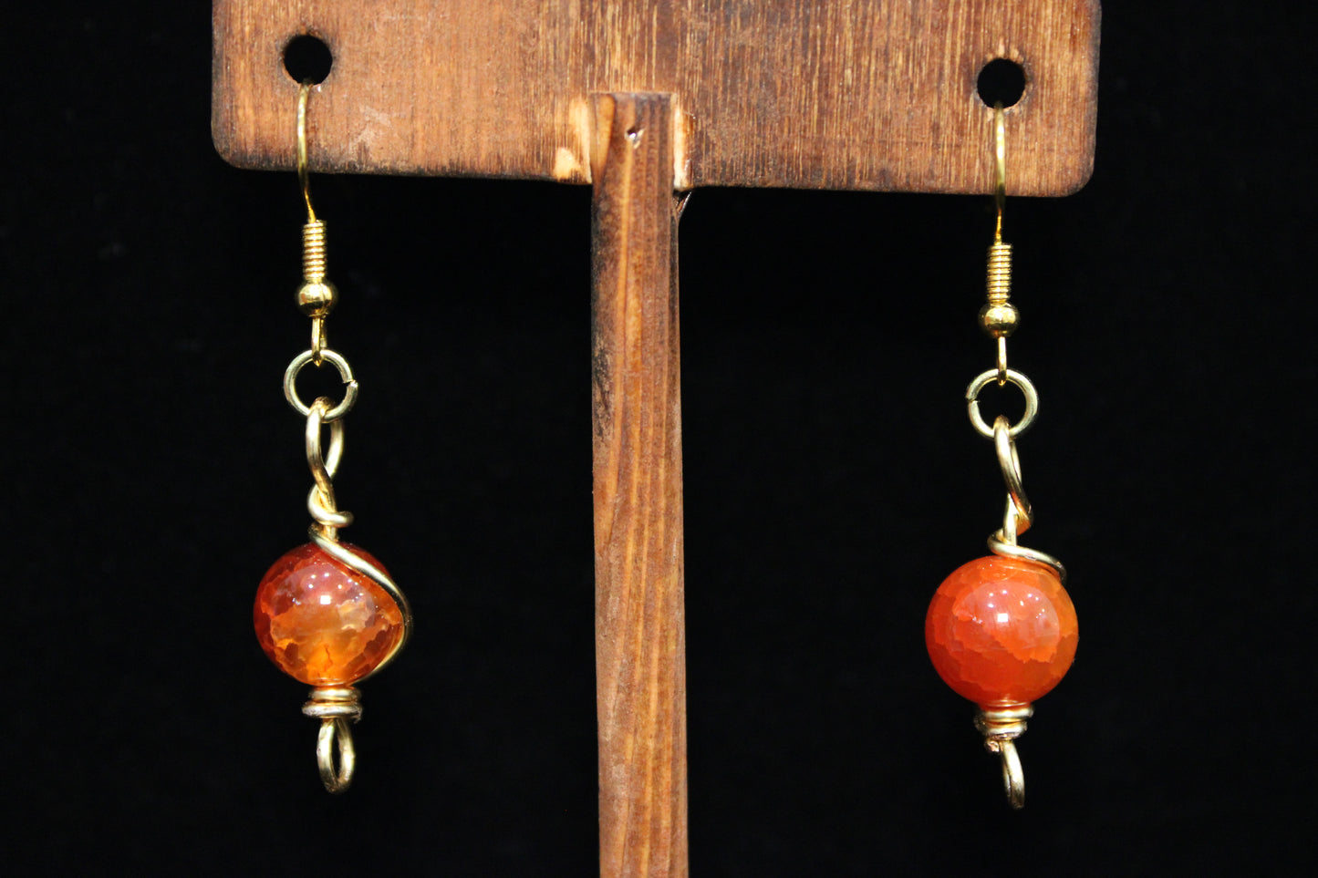 Red Bead Earrings