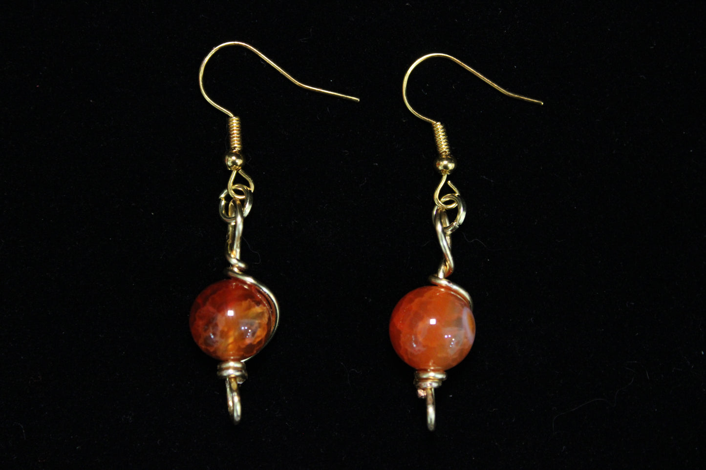 Red Bead Earrings