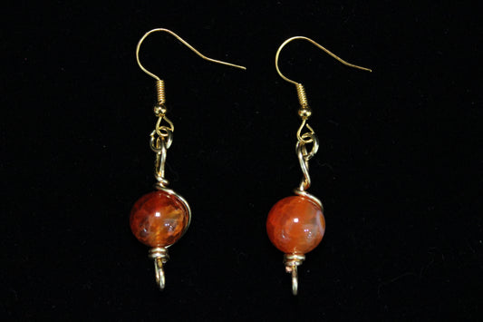 Red Bead Earrings