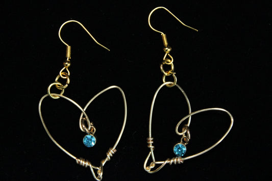 Gold Heart Earrings