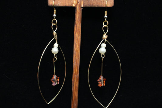 Gold Hoop Star Earrings