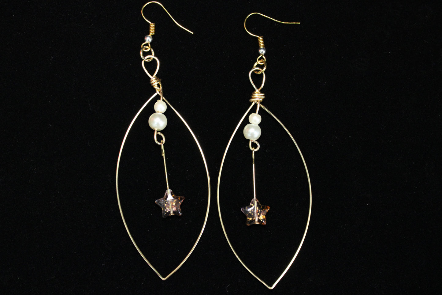 Gold Hoop Star Earrings